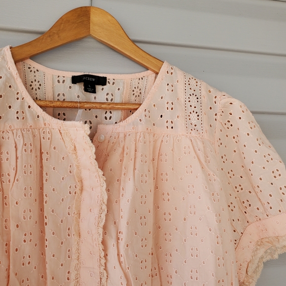 J. Crew Orange Flutter Sleeve Crop Top - Picture 4 of 13